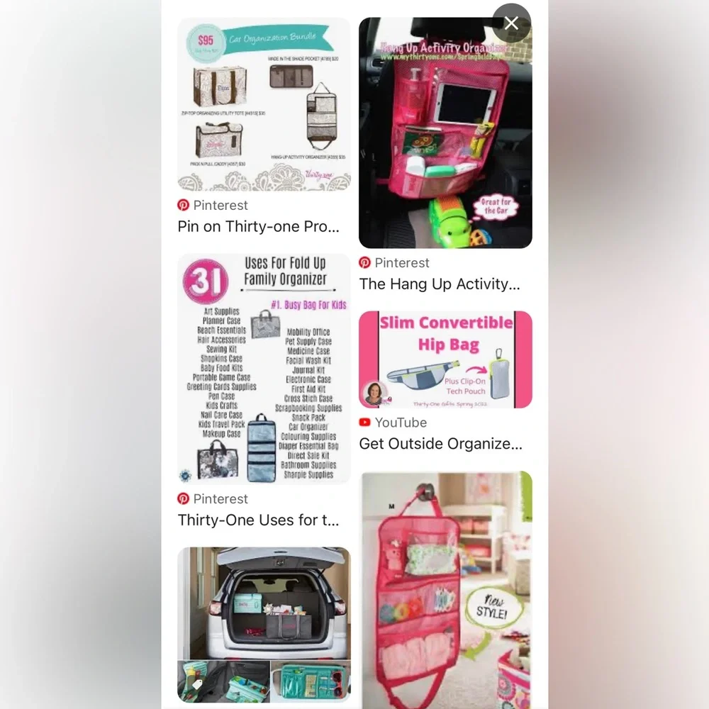 Pink Thirty one hang up organizer